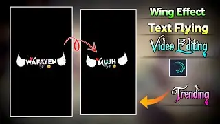 Wing Effect Text Flying Video Editing In Alight Motion | Text Animation Lyrics Video Editing