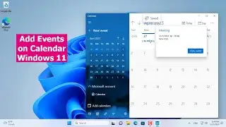 How to add Events in the Windows 11 Calendar