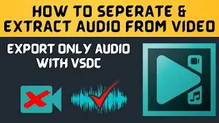 How to Separate audio from video using VSDC