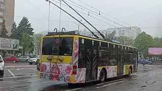 Черкасский Троллейбус: ЛАЗ Е183D1 №375 18.04.2024
