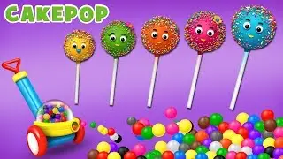 Fun Finger Family Play with Cake Pop and Color Balls Machine for Children