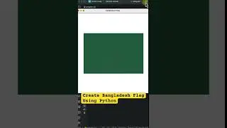 Create Bangladesh flag using python turtle 🐢 #shorts #coding #programming