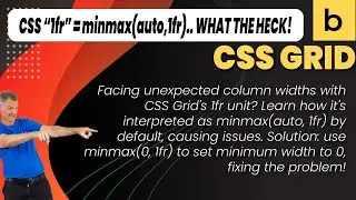 CSS Grid Problem Solved: Fixing Unexpected Column Widths with 1fr Unit
