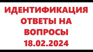 Идентификация. Ответы на вопросы. 18 февраля 2024г.