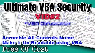 Ultimate VBA Security Part#2 | Change All Component Name With Obfuscator Code,