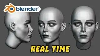 How to sculpt head in blender - Blender sculpting tutorial - Female