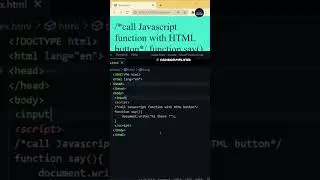 Call JS function with HTML button. 