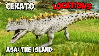 (ASA The Island) ALL Ceratosaurus Spawn LOCATIONS | ARK Survival Ascended