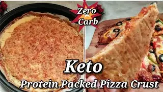 3 Ingredient Pizza Crust ?|PROTEIN PACKED Pizza Crust | No Kneading|How To Make Low Carb Keto Pizza