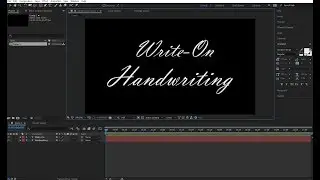 Write-On Effect, Handwriting in After Effects