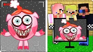 🐷НЮША.ЕХЕ в Нашей Деревне! Следим Через Скрытые Камеры в Майнкрафте! Смешарики ЕХЕ Леска Нубик Шеди
