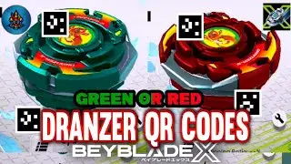 BEYBLADE X APP : RED or GREEN DRANZER SPIRAL QR CODES AND GAMEPLAY| TOTAL BURST