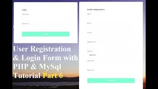 User Registration and Login Form with PHP and MySQL Tutorial 6 - Register Students