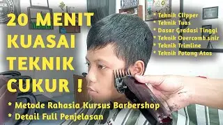 20 Menit Bisa !! Tutorial cukur mudah pola tinggi gradasi dasar auto blurr bagi Barber Pemula