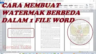 Cara Membuat Watermark Berbeda pada Halaman Tertentu di Microsoft Word // Tips dan Trik Word