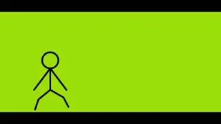 Walking Stickman Green Screen