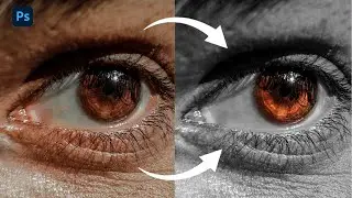 Black and white eye photoshop | glow eye photoshop #BestPhotoshoptrick