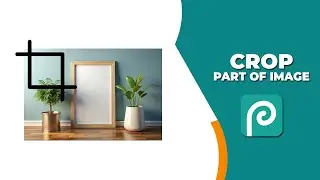 How to crop part of an image in photopea