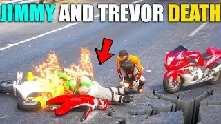 GTA 5 : JIMMY AND TREVOR DEATH ON HIGHWAY RACING WITH FRANKLIN HAYABUSA