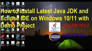 How to install  Java JDK and Eclipse IDE on Windows 10/11 with Demo Project #javajdk#java