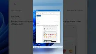 Windows Tips & Tricks: QUICKLY ADD EMOJIS 💬📧 #windows #productivity #lifehacks #shorts