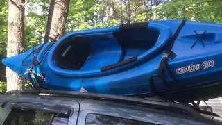 How To Secure a Kayak On Car or SUV Using J Bar Roof Rack