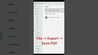 MS-Word Export to PDF format #pdfformat #microsoftword #wordprocessor