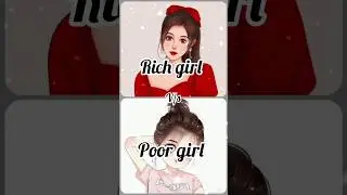 💫Rich girl vs poor girl✨ heels 👠 dress 👗 makeup 💄 purse 👛 etc #shorts