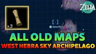 How to get All Old Maps West Hebra Sky Archipelago (Hebra Mountains Sky) Zelda Tears of the Kingdom