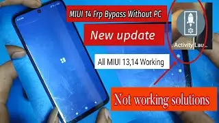 Redmi Note 10T, 5G Note 10Pro  MIUI 14 Frp Bypass Without PC | New update