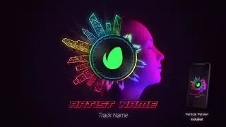 Neon Audio Visualiser | Adobe After Effects template Free download project