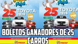 Rifa de 25 carros de Caribe Express y LEIDSA boletos ganadores de los Padres de Caribe Express