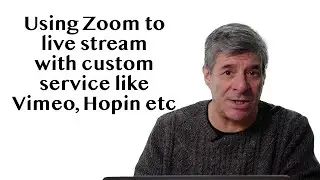 Live Stream to Vimeo or Hopin Using Your Zoom Account