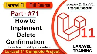 Laravel 11 Full Course | #71 How to Implement Delete Confirmation in Laravel 11