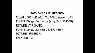 Oracle PL/SQL Packages.