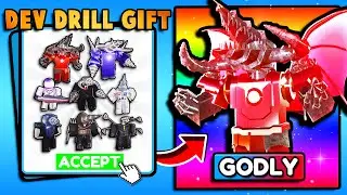 DEV Gave Me 9 NEW DRILL EVENT UNITS! *GODLY DRAGON* (Toilet Wars Tower Defense)