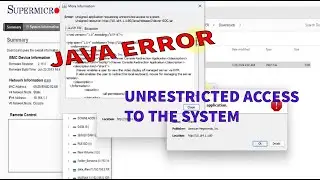 IPMI SUPERMICRO JAVA UNRESTRICTED ACCESS TO SYSTEM