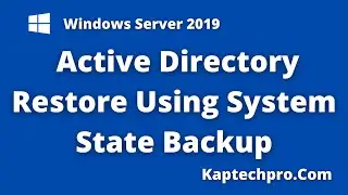 Restore Active Directory Database Using System State Backup