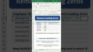 How to Remove Leading Zeros in Excel