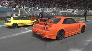 JDM Tuner Cars Drag Racing! 1000HP Skyline, Honda Civic Kanjozoku, 370Z, 570HP R33, 1200HP GT-R R35