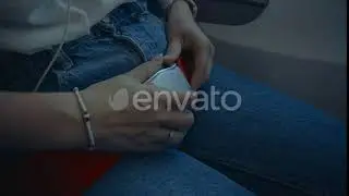 Young Woman Fasten Red Seat Belt for Flight Safety | Stock Footage - Envato elements