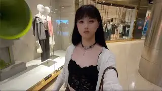 Transgirl goes to the mall and tries on different styles of clothes