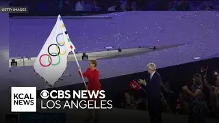 Mayor Bass receives Olympic flag, marking first step towards 2028 Summer Olympics in LA