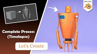 Mega Body Robo | Complete Process In Blender (Timelapse) | Blender 4.1 | 