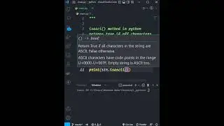 isasci Method in Python 