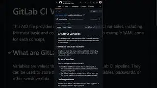 Mastering GitLab CI Variables: A Comprehensive Guide #shorts