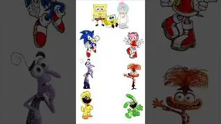 Connect with love 🩷 SpongeBob, Sonic, Inside Out, Smiling Critters