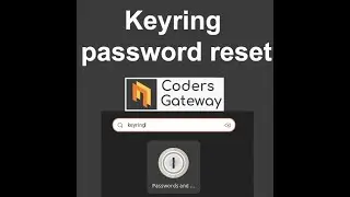 Keyring password reset ubuntu