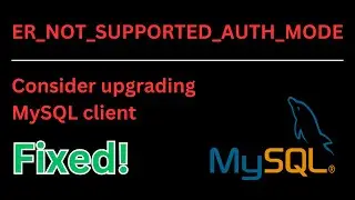 MySQL Auth Mode Error - Fixed!