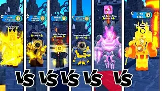 ALL ABILITIES🔥Upgrade Clock VS Gold Future VS Chef VS Future🤯ENDLESS MODE | Toilet Tower Defense